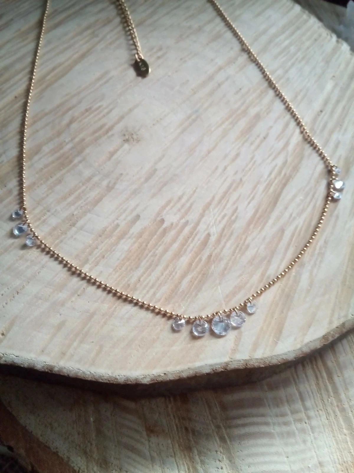 Collier plaqué k18 et zircons – photo 3